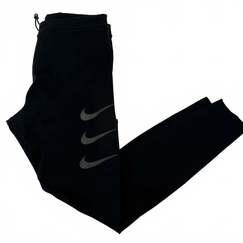 Nike Black Leggings | Regular L | Sweat-Wicking Polyester-Spandex Drawstring